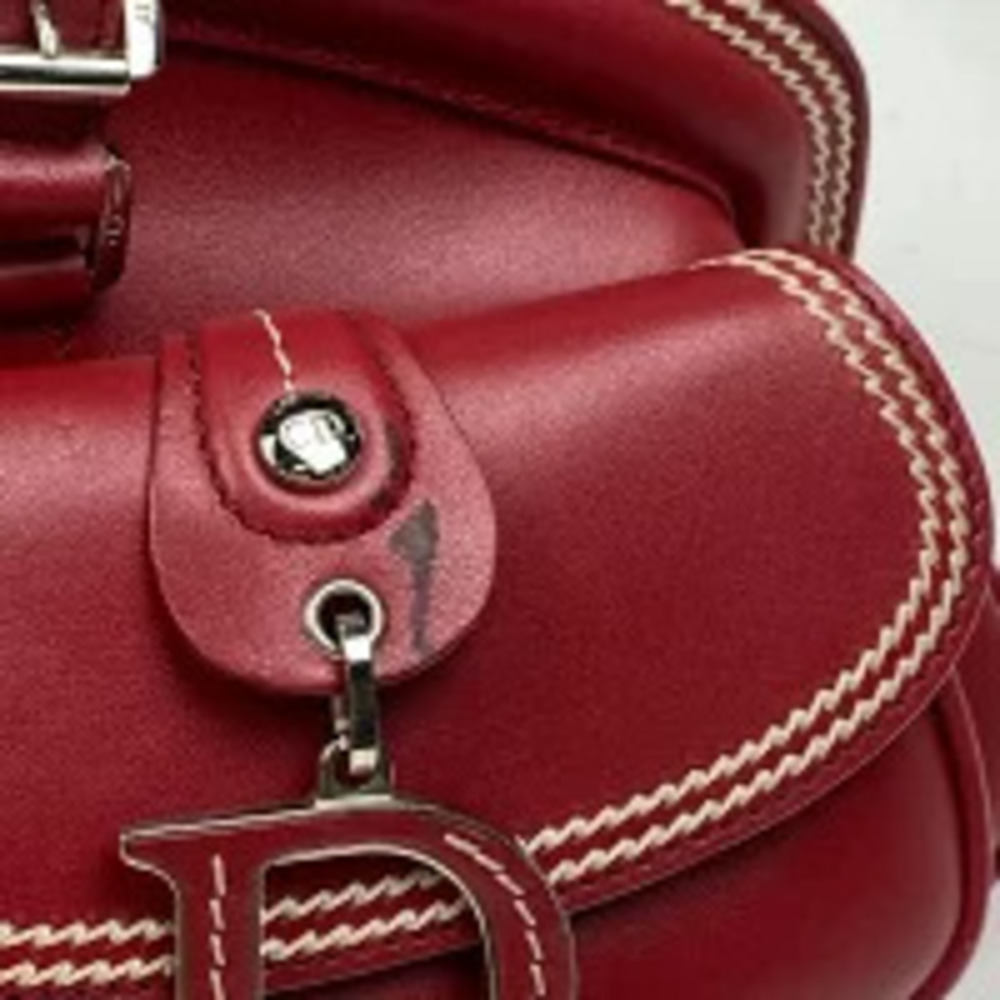 Christian Dior handbag tote bag leather red - Picture 4 of 7